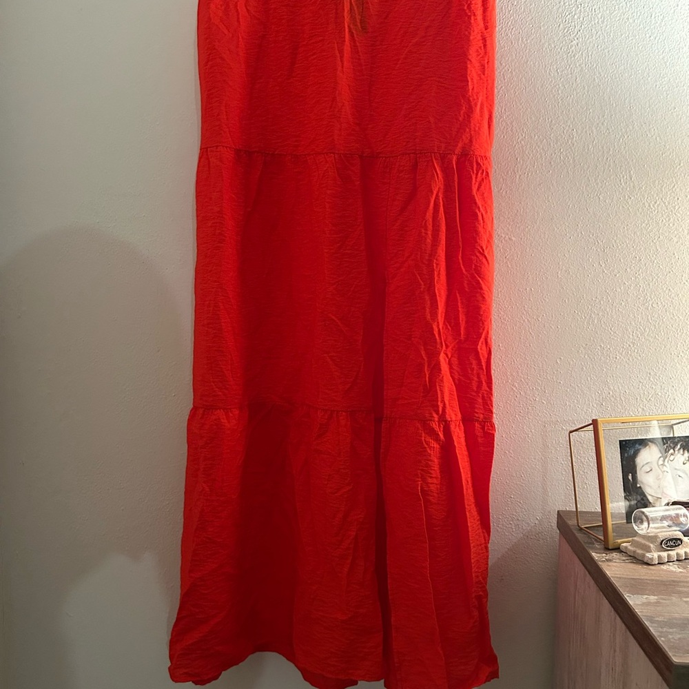 Vibrant Red Maxi Dress
